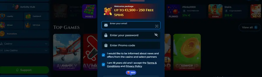 Code bonus glitzbets